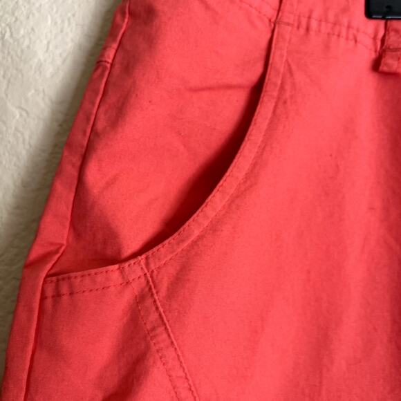 Ellos Chino Pants Women 24 Orange Plus Size Flattering Coastal Cropped Capri - Picture 7 of 10